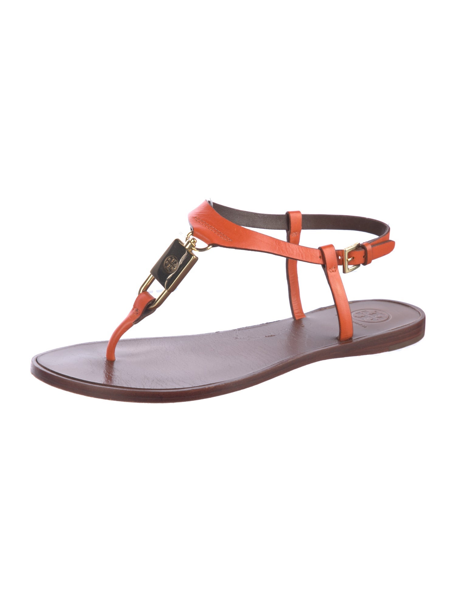 Tory Burch Leather T-Strap Sandals